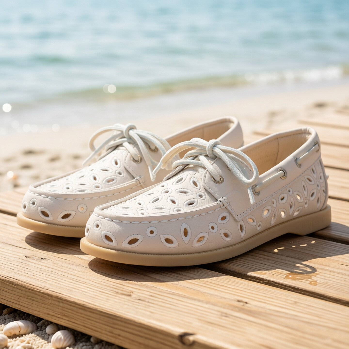 美国SPERRY镂空牛皮防水吸汗轻便原始经典帆船鞋女防滑真皮休闲鞋