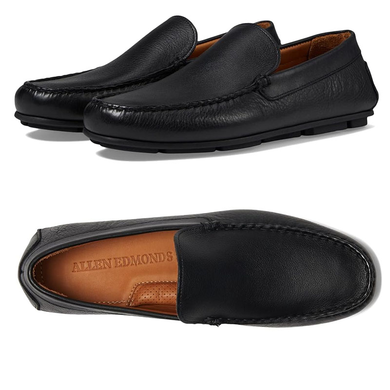 美国产Allen Edmonds牛皮商务休闲皮鞋里外纯皮真皮套脚驾车鞋男