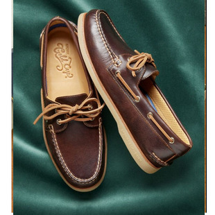 美国代购SPERRY牛皮羊皮里真皮吸汗透气18K金杯帆船鞋休闲皮鞋男