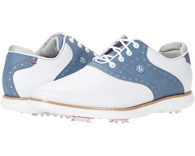 美国FootJoy女鞋时尚英伦雕花牛皮高尔夫鞋真皮系带休闲运动鞋