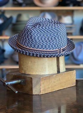 美国Bailey短檐编织草帽绅士礼帽骑马帽复古西部牛仔帽谍战帽藏帽