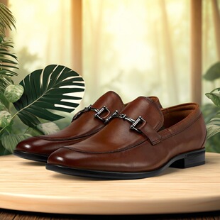 正品Florsheim富乐绅牛皮商务正装皮鞋高端真皮一脚蹬德比鞋男鞋