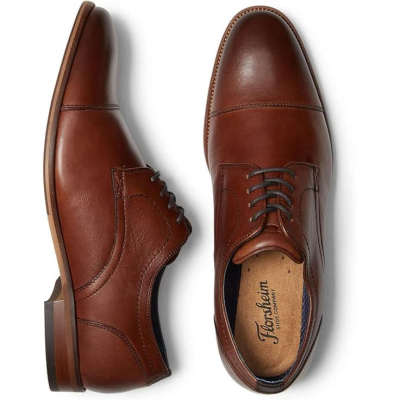 美国Florsheim头层牛皮商务正装皮鞋真皮接头牛津鞋婚鞋男式单鞋