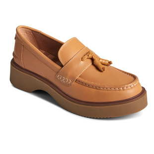 圓頭厚底增高松糕帆船鞋 正品 SPERRY牛皮真皮單鞋 流蘇搖搖鞋 代購 女