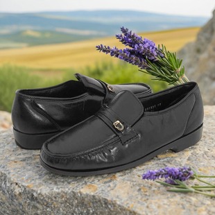 美国Florsheim富乐绅男鞋柔软黄牛皮休闲皮鞋真皮柔软舒适乐福鞋