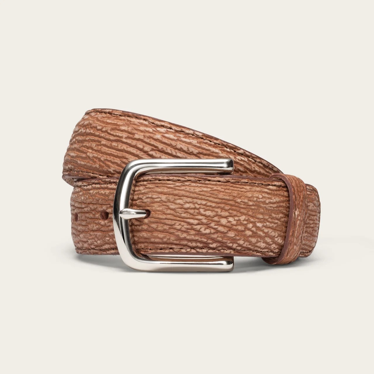 海外直邮tecova男士鲨鱼皮墨西哥产38mm休闲腰带真皮皮带