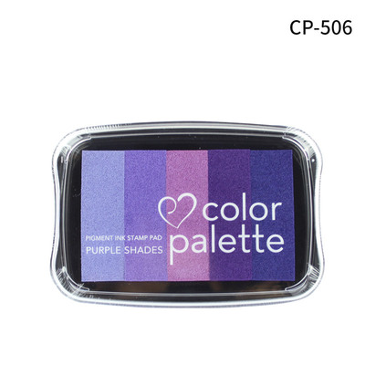 日本Tsukineko月猫 Color palette5色彩虹渐变色印台印泥CP渐变紫