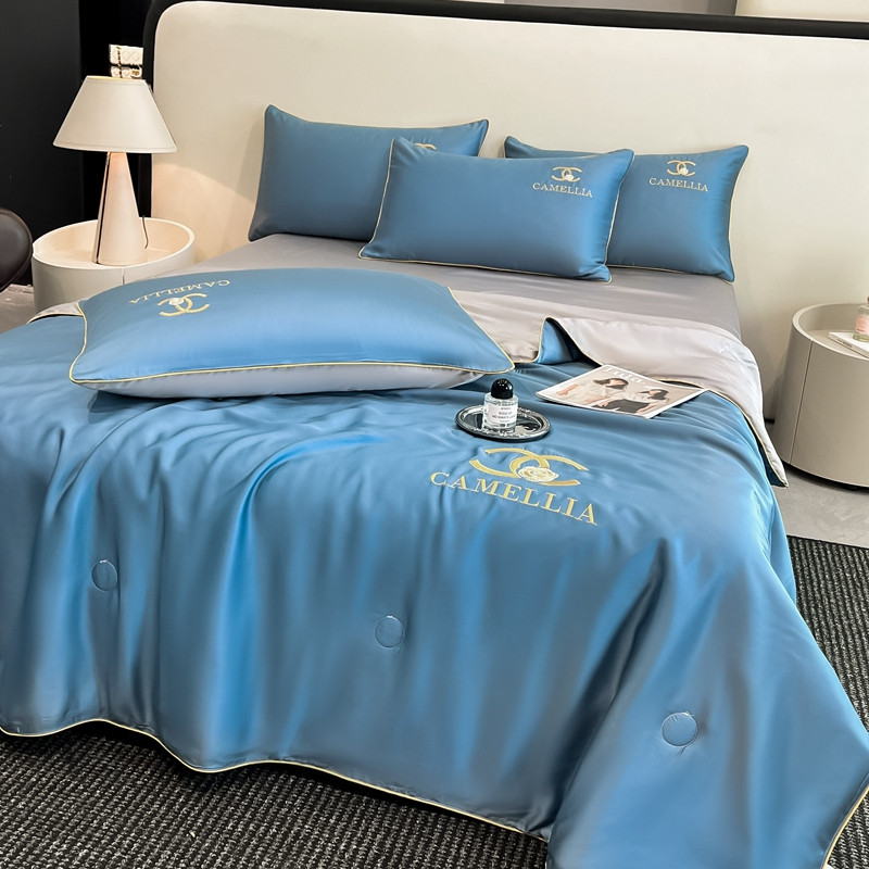 水洗天丝夏凉被四件套空调被夏季薄被子冰丝单双人宿舍夏被可机洗