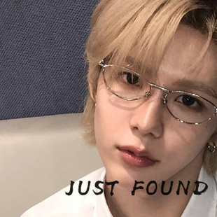 2025新折叠光学眼镜高级感时尚配近视将太郎同款椭圆金属精致素颜