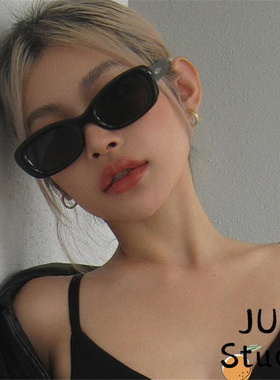 法式时髦方形墨镜复古街拍凹造型