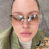 镶钻复古墨镜方形千禧年中古y2k辣妹时尚 太阳镜男女拍照有质感潮