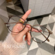 防蓝光可配近视男女时尚 超轻素颜摩卡茶圆框眼镜架韩版 小红书同款
