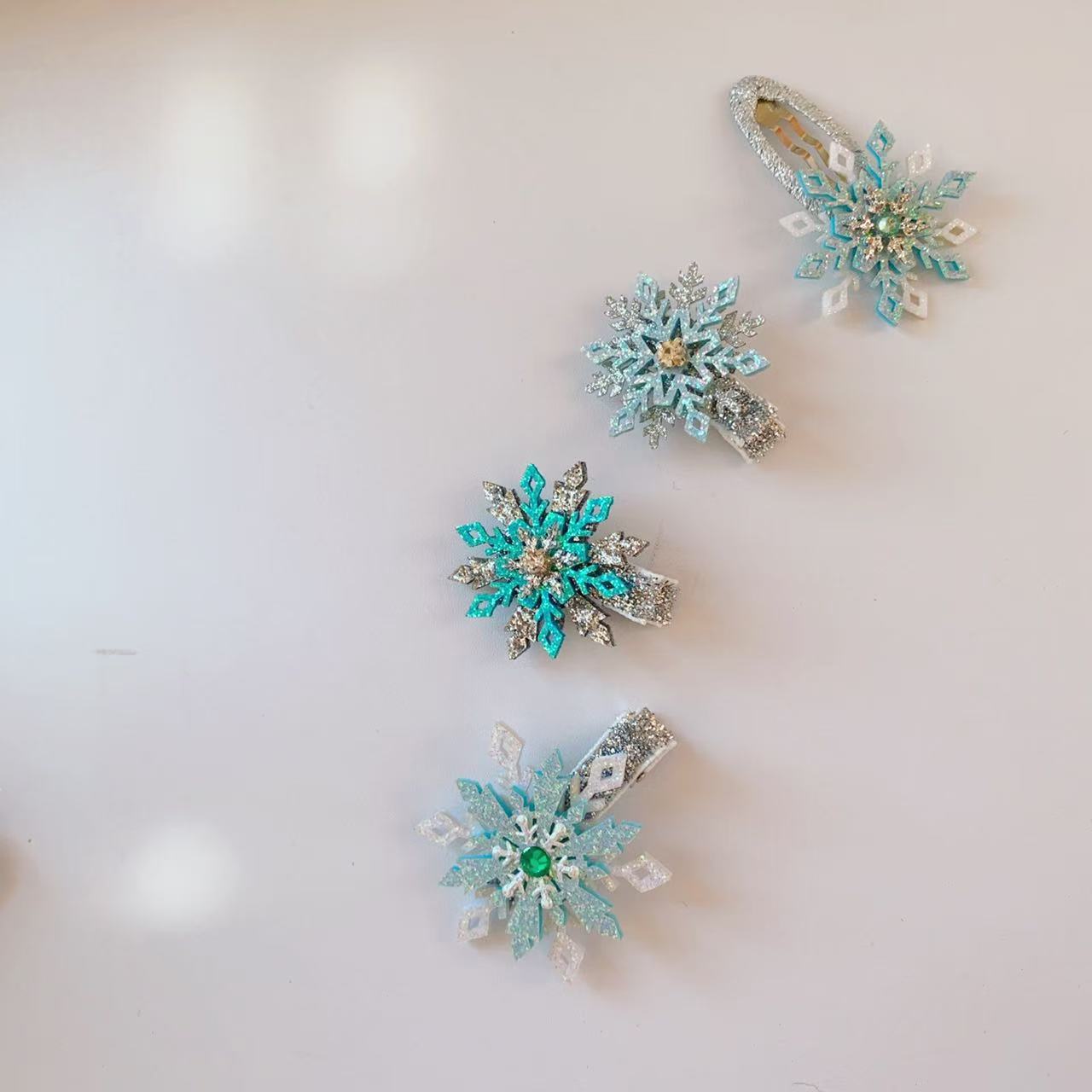 冰雪奇缘雪花儿童发夹发卡头饰女童发饰公主女孩边夹BB夹刘海夹子