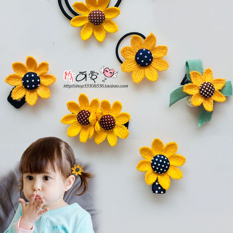 向日葵头饰可爱风儿童韩国发圈