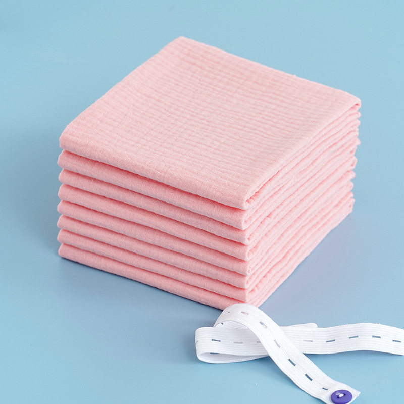 婴儿尿布绉布尿布新生儿婴儿纱布尿布介子纯棉婴儿尿布片透气柔软