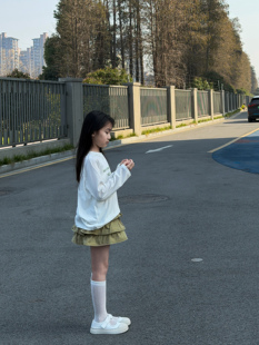 吉小可2026春夏新款女童套装儿童洋气时髦短袖T恤蛋糕裙两件套