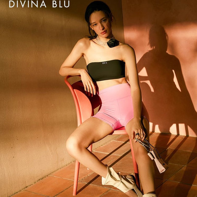 DIVINA BLU迪唯纳25年东京系列时尚抹胸裸感瑜伽内衣运动健身文胸
