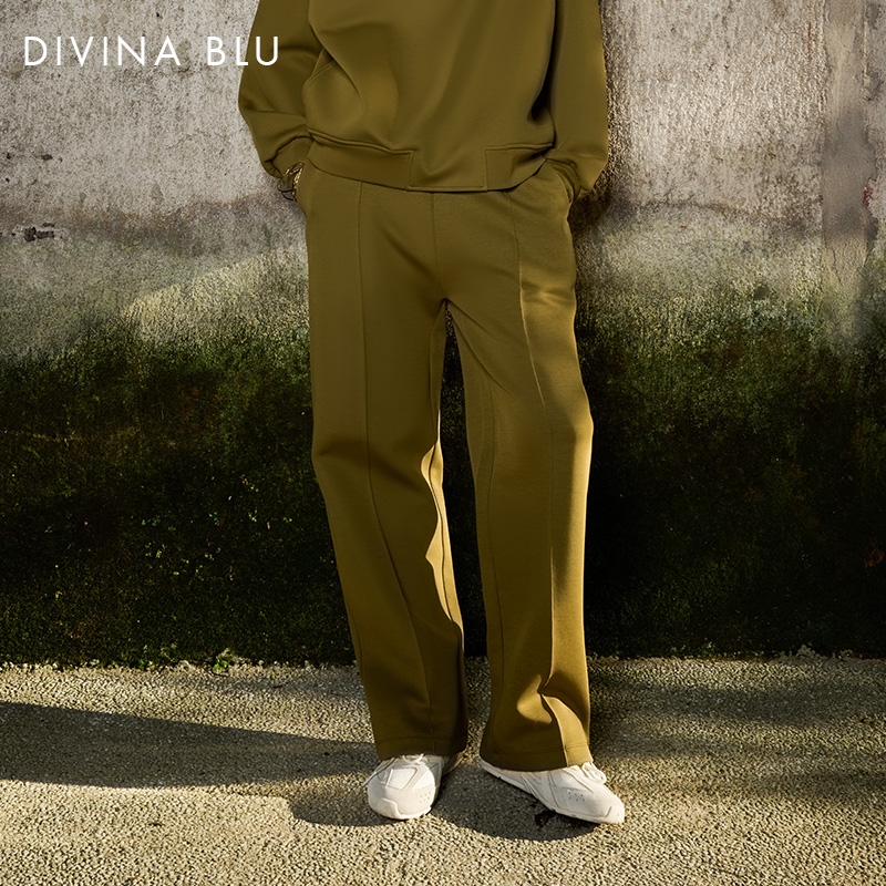 DIVINA BLU迪唯纳都灵系列高腰直筒阔腿休闲裤运动健身瑜伽长裤女