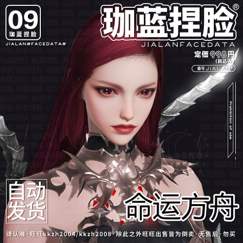 【珈蓝原创】命运方舟捏脸 潜伏者刺客刀锋半魔人 国服专用 鑫泥