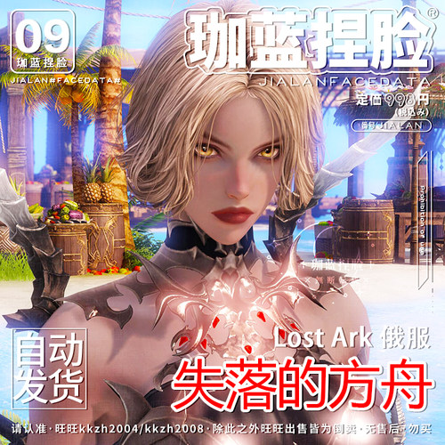 【珈蓝原创】失落的方舟捏脸 女刺客脸型 刀锋半魔人 俄服用 叶璃