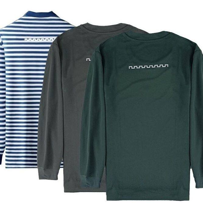 新式灰绿长袖圆领衫上衣男春夏速干长袖运动服体能训练T恤圆领