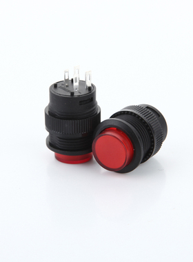 R16-503AD 带灯自锁开关按钮开关/ 圆形16MM 3A/250V红色