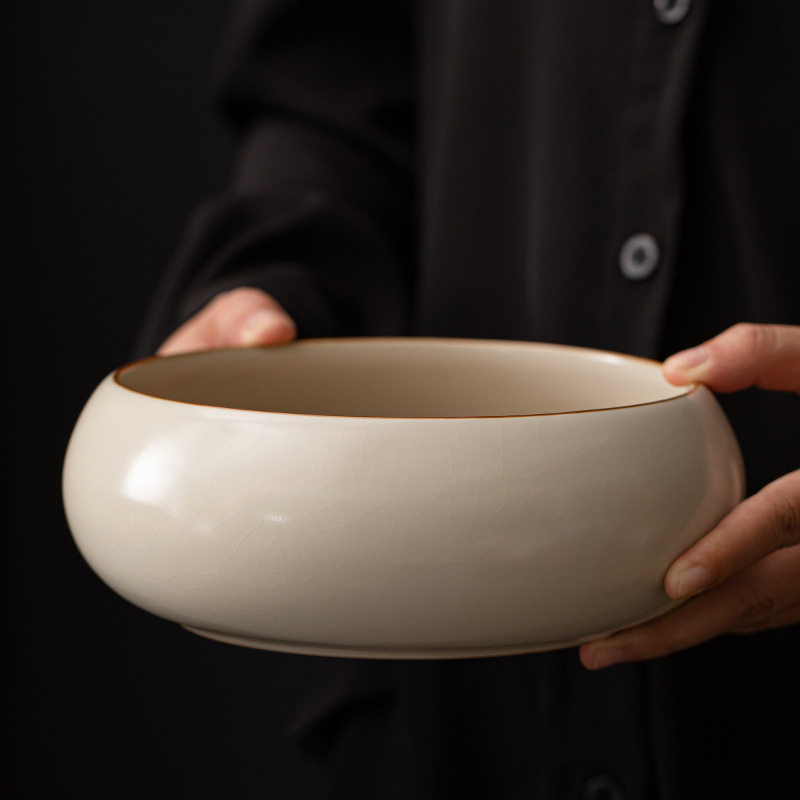 高端创意中式圆融陶瓷装饰烟灰缸大码家用客厅办公室烟缸多功能缸