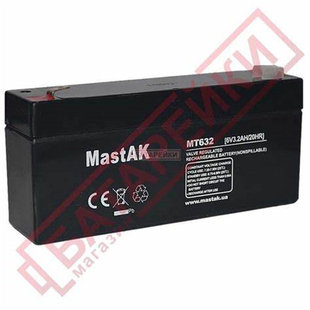 mastAK蓄电池MT632 20HR免维护可充电铅酸电池 6V3.2AH