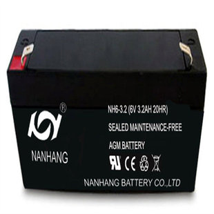 6V3.2AH 3.2 20HR免维护可充电铅酸蓄电池 NH6 NANHANG