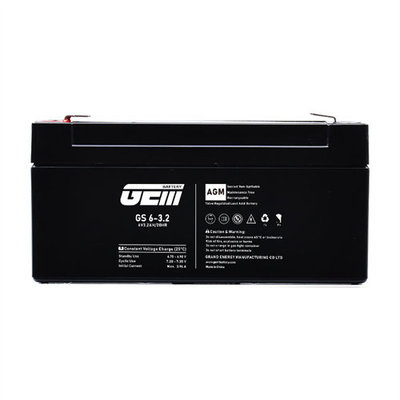 GEIII BATTERY GS6-3.2 6V3.2AH/20HR免维护可充电蓄电池