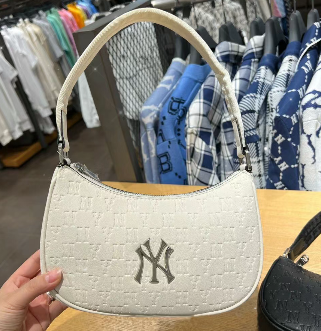 【国内现货】MLB新款男女包洋基队腋下包复古老花满印挎包手提拎