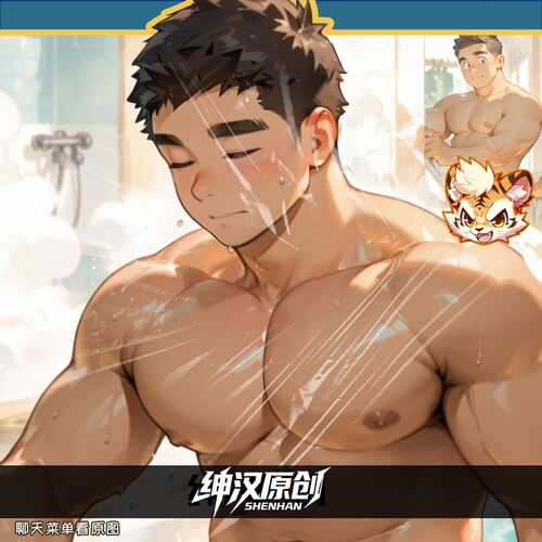 4月新【绅汉原创】帅哥内裤男模动漫肌肉男裸男桌面摆件谷子立牌