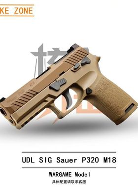 UDL p320 M18金齿尼龙波火控有稻理wargame玩具枪拆解空挂电动手