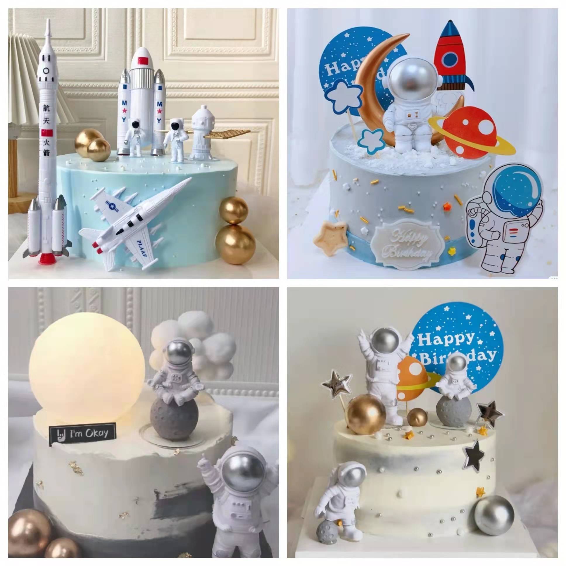 宇航员蛋糕太空人飞机
