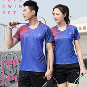速干羽毛球服裙套装 男女款 短袖 夏季 上衣短裤 运动比赛训练球衣定制