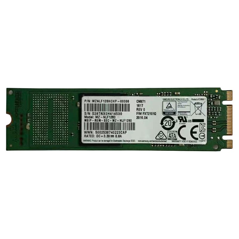 三星128g ngff 协议 固态硬盘m.2 pm871 SSD