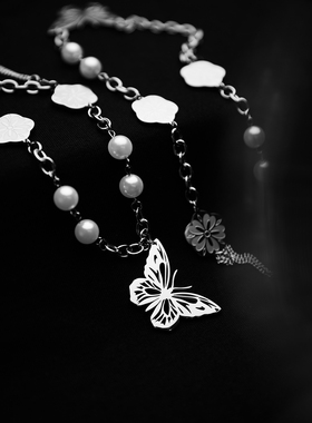 WINDERFLIES 2021 S/S 蝴蝶花朵珍珠项链潮牌男饰品潮流配饰