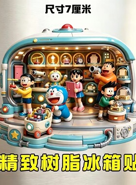 【未来商店】哆啦A梦创意精致3D树脂立体磁吸冰箱贴纪念家居装饰