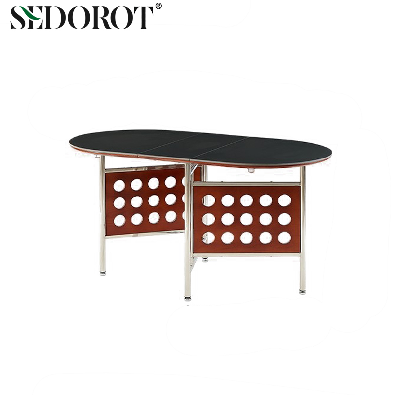 合意折叠桌北欧中古岩板餐桌