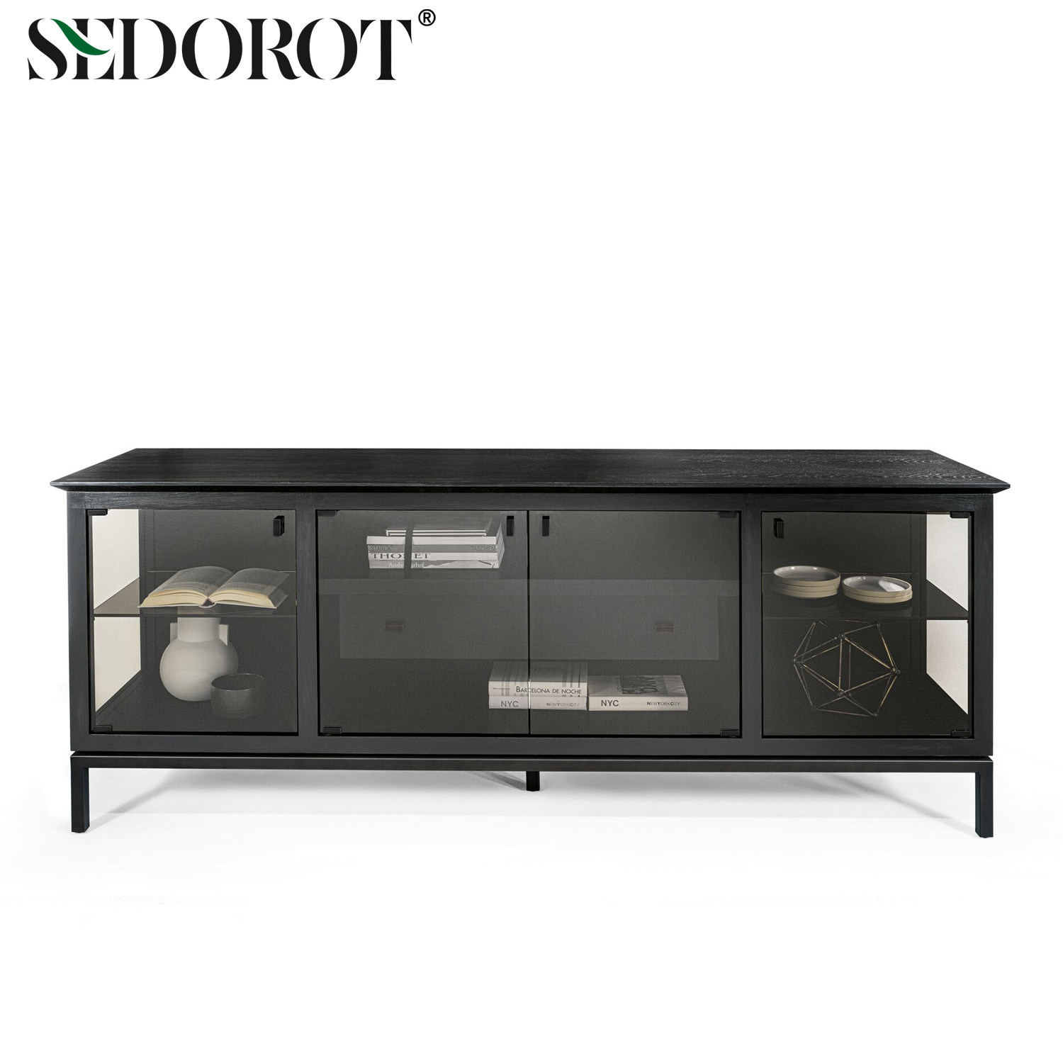 SEDOROT/意式轻奢创意设计储物收纳玻璃展示柜ADA/边柜客厅餐边柜