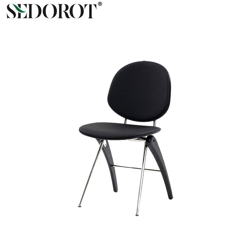 轻奢高级感靠背椅极简中古餐椅