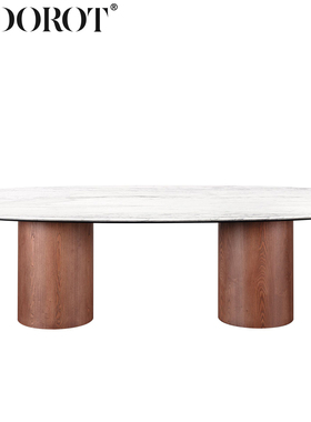 SEDOROT/意式轻奢艺术设计餐厅多人MYON 240 280椭圆形大理石餐桌