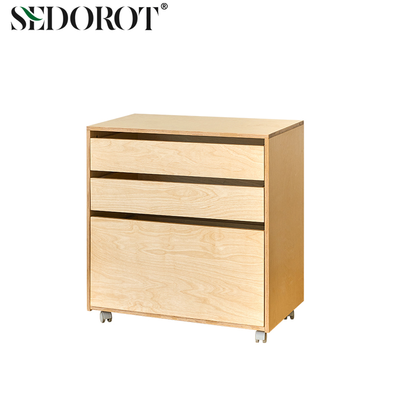 实木移动斗柜中古风储物柜