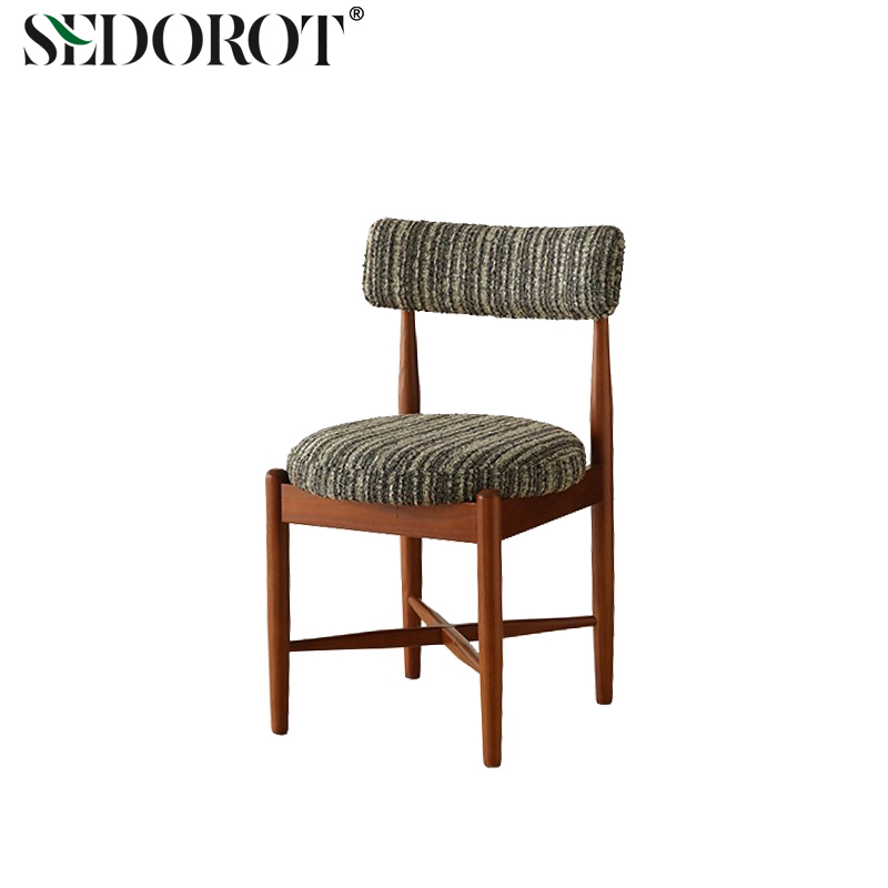 中古风实木餐椅北欧实木梳妆椅