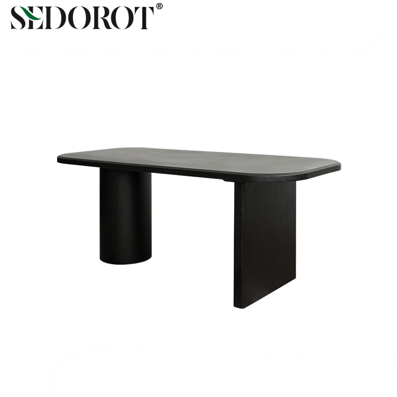 侘寂风中古全实木餐桌