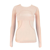 高尔夫羽毛网球运动长袖 T恤瑜伽服锦伦弹力跑步速干健身跳操上衣