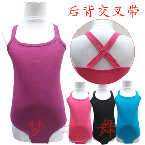 直销儿童体操服棉质形体服女童练功服少儿考级舞蹈服芭蕾舞服吊带