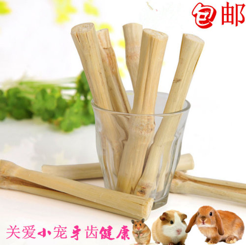 兔子龙猫豚鼠磨牙棒 高纤维磨牙咬木枝甜竹500克 小宠零食磨牙木