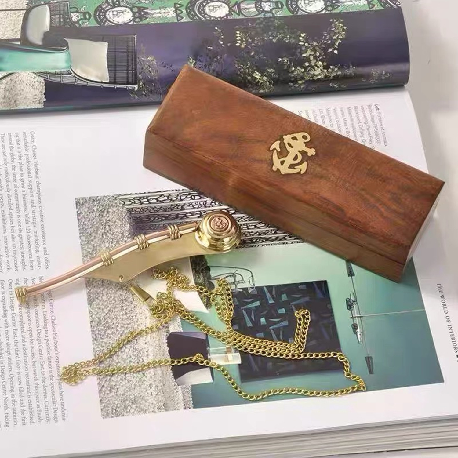 进口黄铜复古口哨礼盒