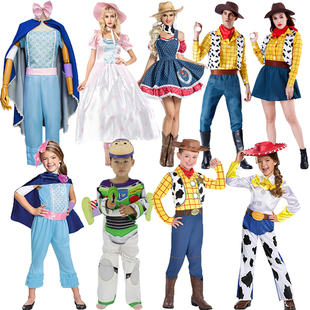 玩具总动员胡迪翠丝巴斯光年牧羊女cosplay角色扮演成人儿童服装